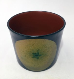 漆器 漆芸作家 山本進也 作品 野菜蒔絵の合鹿碗（アスパラ） 山本進也 [SHINYA YAMAMOTO]