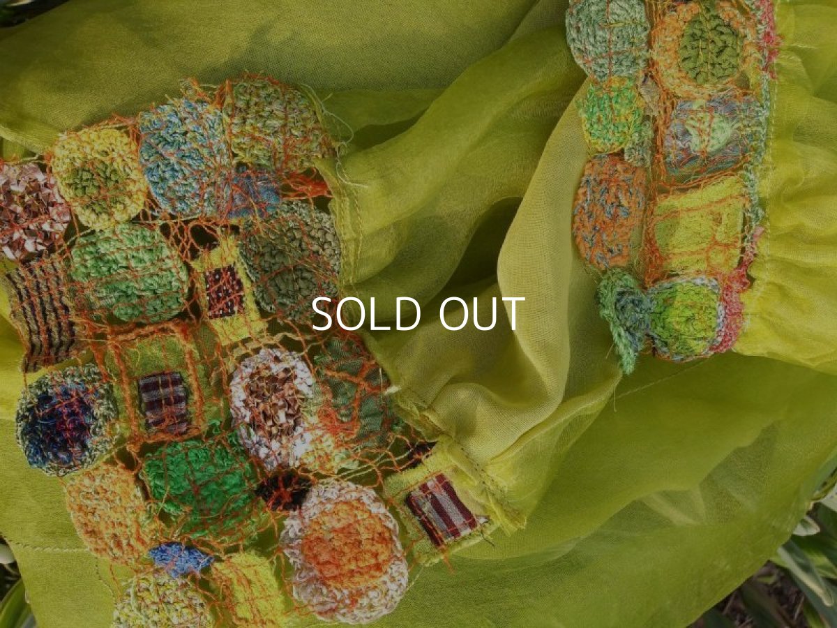 画像2: スカーフ　ミシンワーク (2)