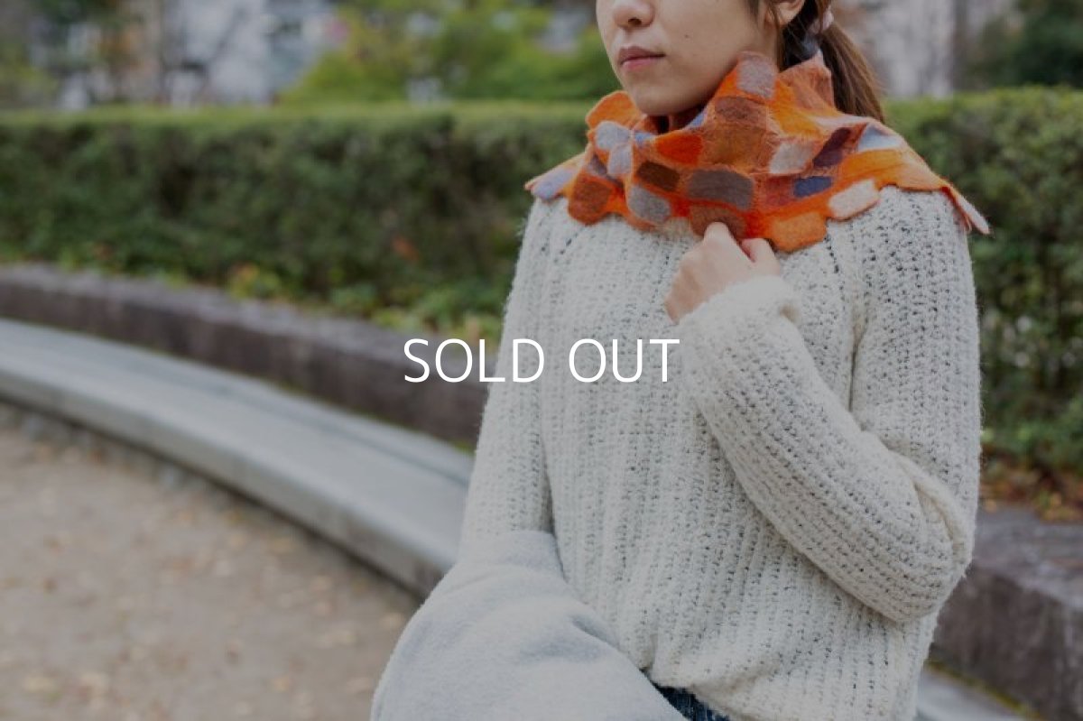 画像4: ブロックマフラー（オレンジ） (4)