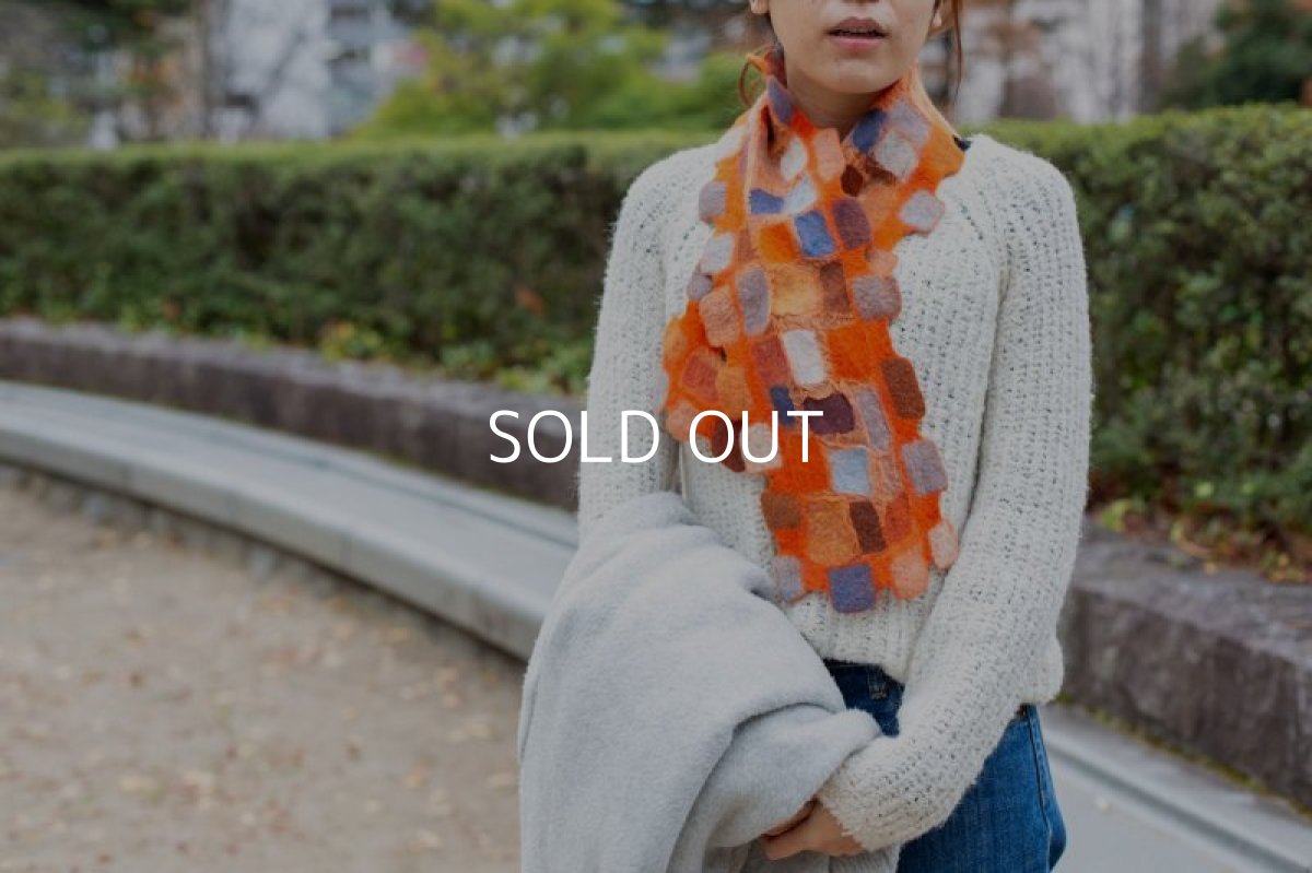 画像3: ブロックマフラー（オレンジ） (3)