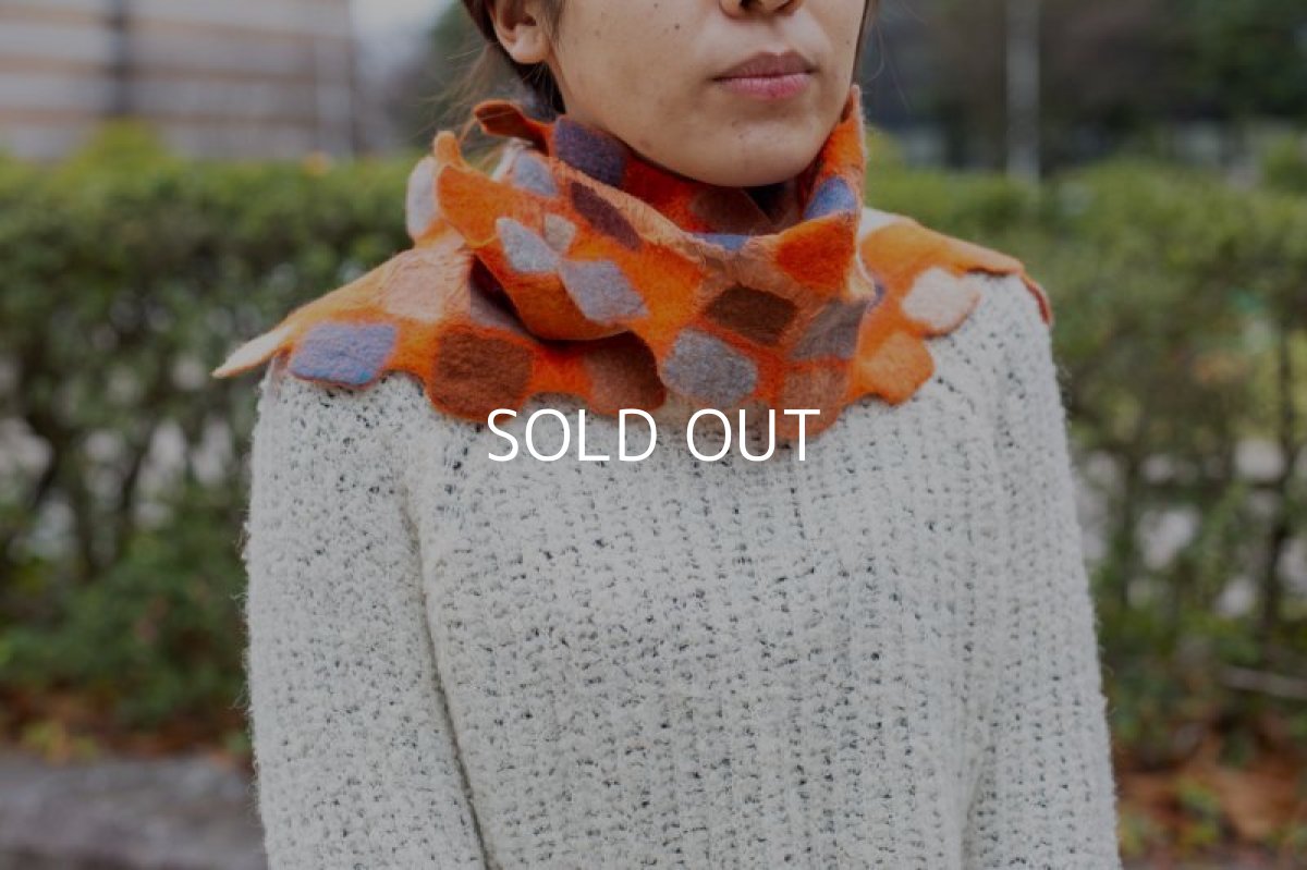 画像5: ブロックマフラー（オレンジ） (5)