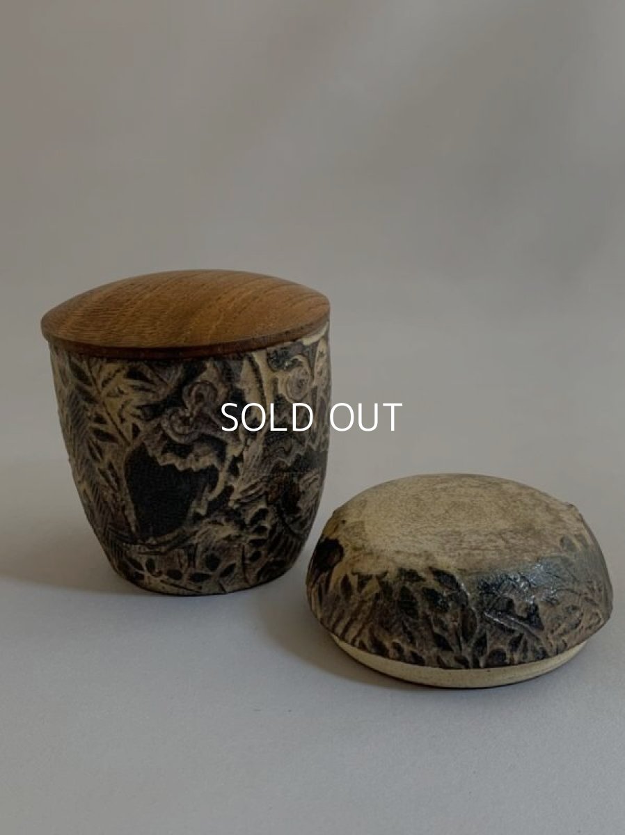 画像2: 茶器　フクロウ（木のふた付） (2)