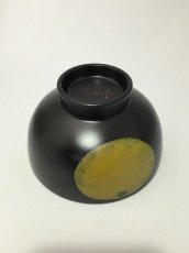 画像4: 漆絵椀(黒)-ユズ (4)