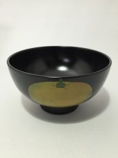 画像3: 漆絵椀(黒)-ユズ (3)