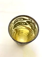 画像2: 白山模様ビールグラス　黄 (2)