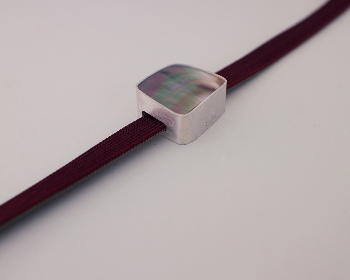 画像2: 黒蝶貝の帯留(三分紐用) (2)