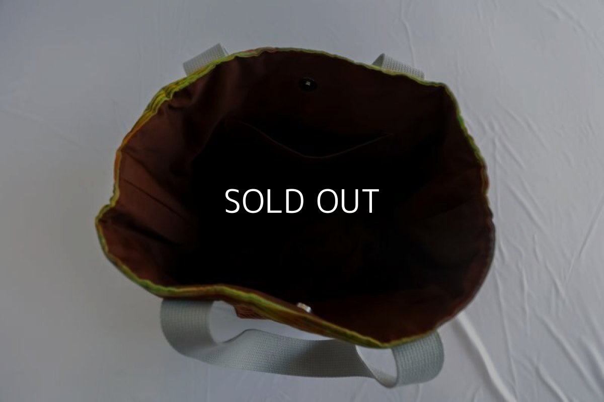 画像2: ピンタック織パッチトートバッグ L (2)