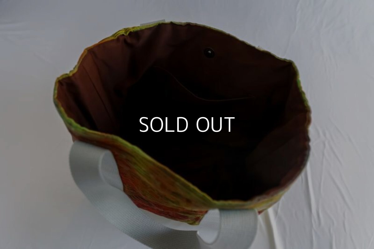 画像3: ピンタック織パッチトートバッグ L (3)