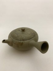 画像1: 青泥藻焼急須（小平丸） (1)
