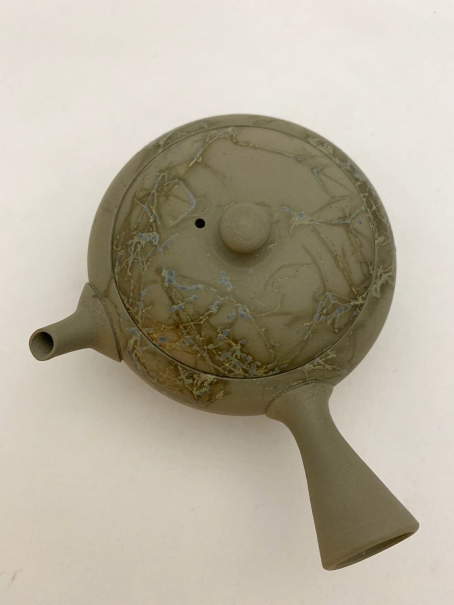 画像2: 青泥藻焼急須（小平丸） (2)