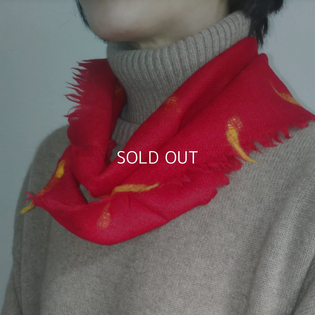 画像1: 羽付ミニマフラーS (1)