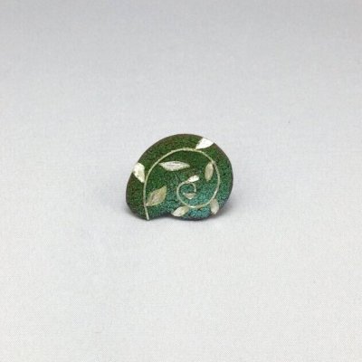 画像1: Brooch&Pendant (small life) green