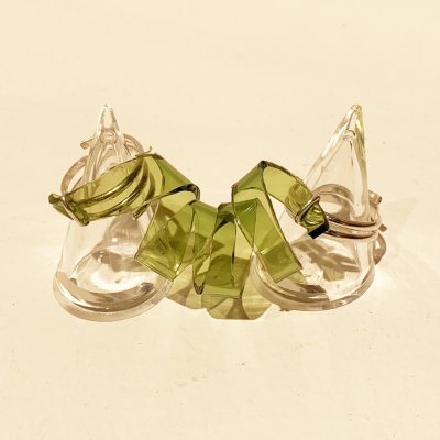 画像1: カール連結リング　緑