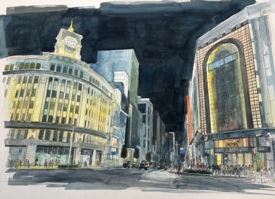 画像1: 雨の銀座