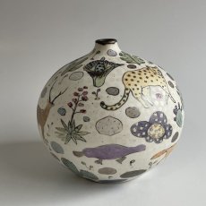 画像3: 加彩釉象嵌壺「陸」 (3)