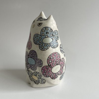 画像2: ミミズクのフィギュリン（花・大）