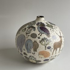 画像5: 加彩釉象嵌壺「陸」 (5)