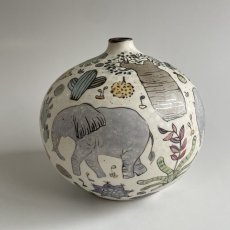画像7: 加彩釉象嵌壺「陸」 (7)