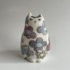 画像5: ミミズクのフィギュリン（花・大） (5)