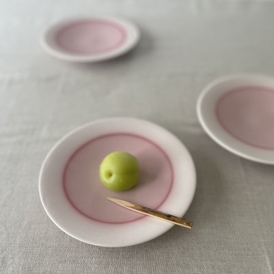 画像1: 紅彩釉平皿