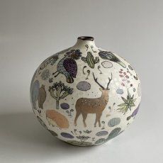 画像4: 加彩釉象嵌壺「陸」 (4)