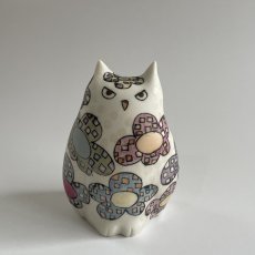 画像1: ミミズクのフィギュリン（花・小） (1)