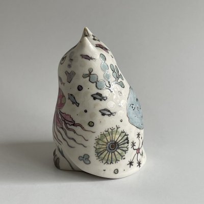 画像2: ミミズクのフィギュリン（海・小）