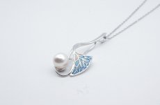 画像1: Dancing Leaf I-blue&pink- (1)