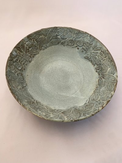 画像2: リーフ文青い鉢