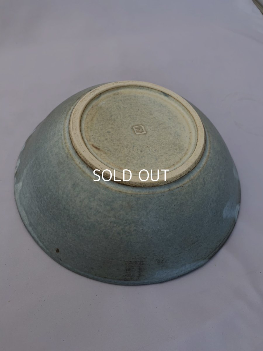 画像4: リーフ文青い鉢 (4)