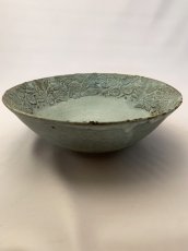 画像2: リーフ文青い鉢 (2)