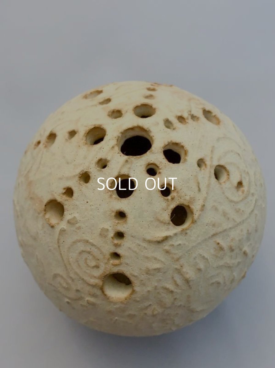 画像3: 球・花差し（還元焼成 マット釉） (3)