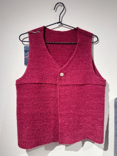 画像1: 2枚はぎベスト（レッド）