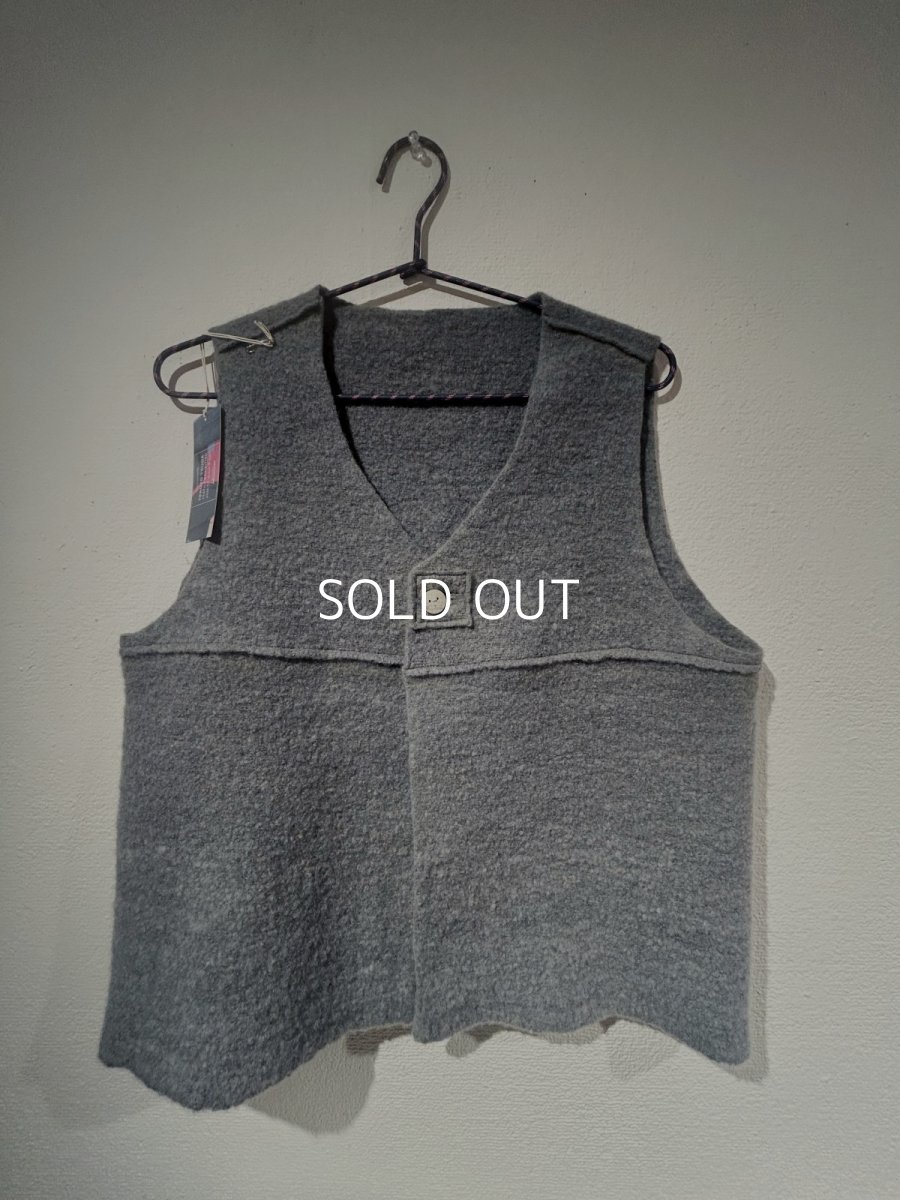 画像1: 2枚はぎベスト（グレー） (1)