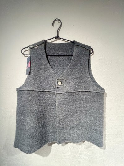 画像1: 2枚はぎベスト(グレー)