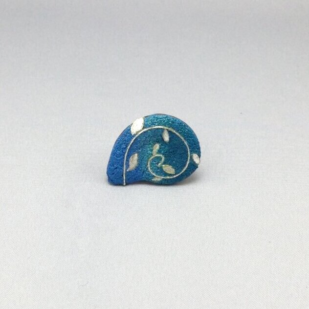 Brooch&Pendant (small life) blue